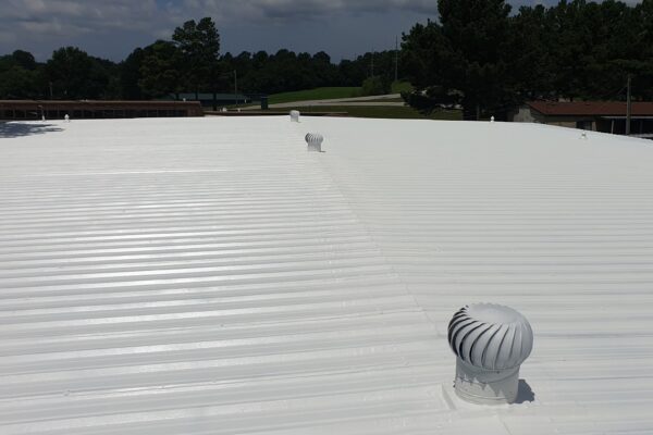white metal roof